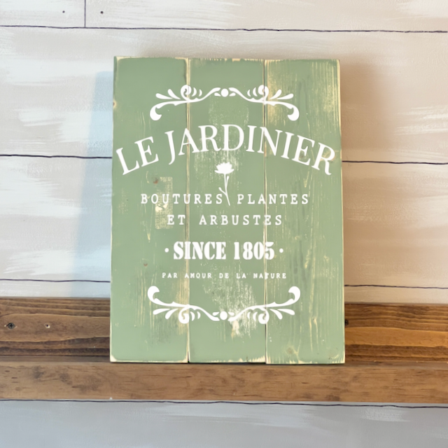 Vintage French Flowers Sign