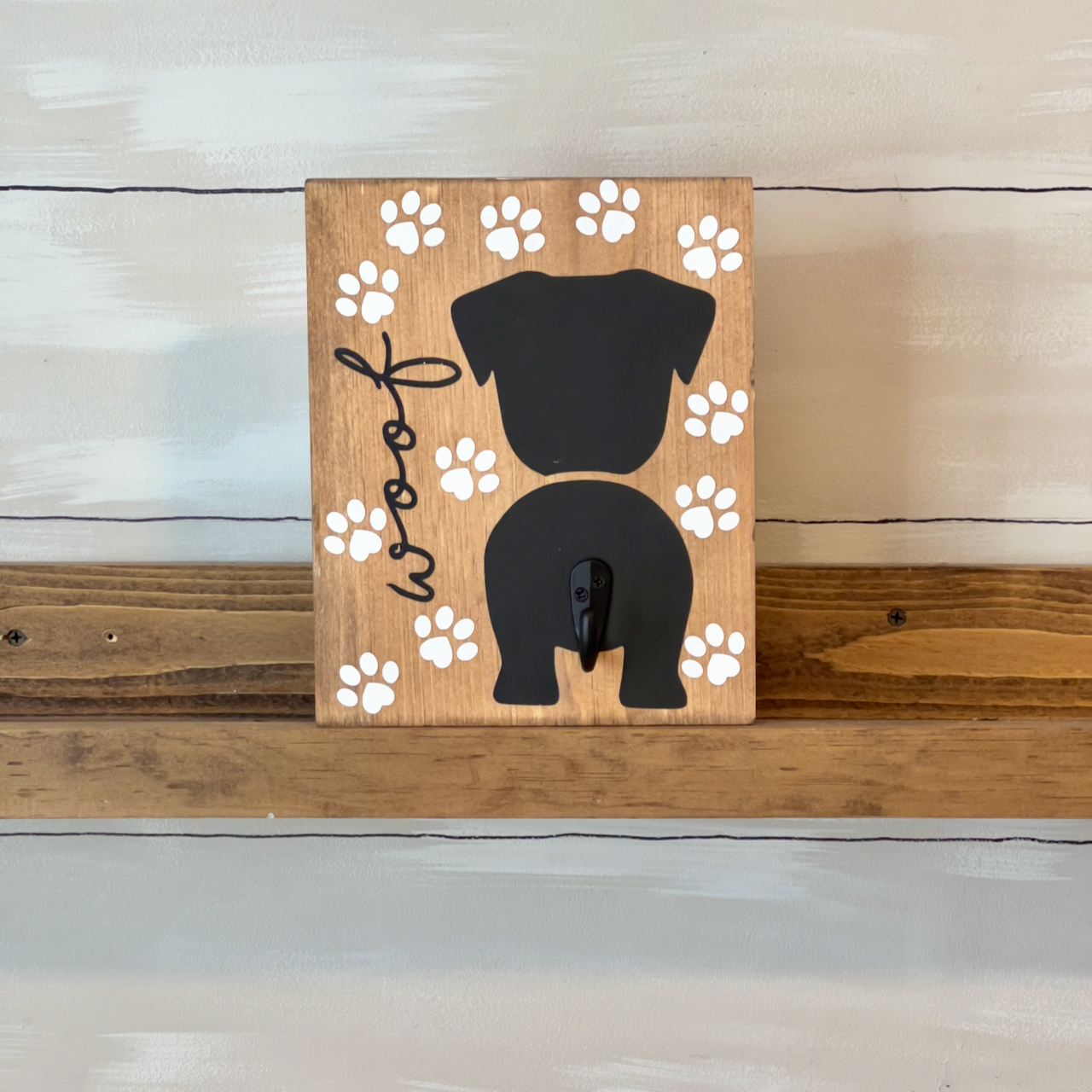 Paw Print Single Leash Holder
