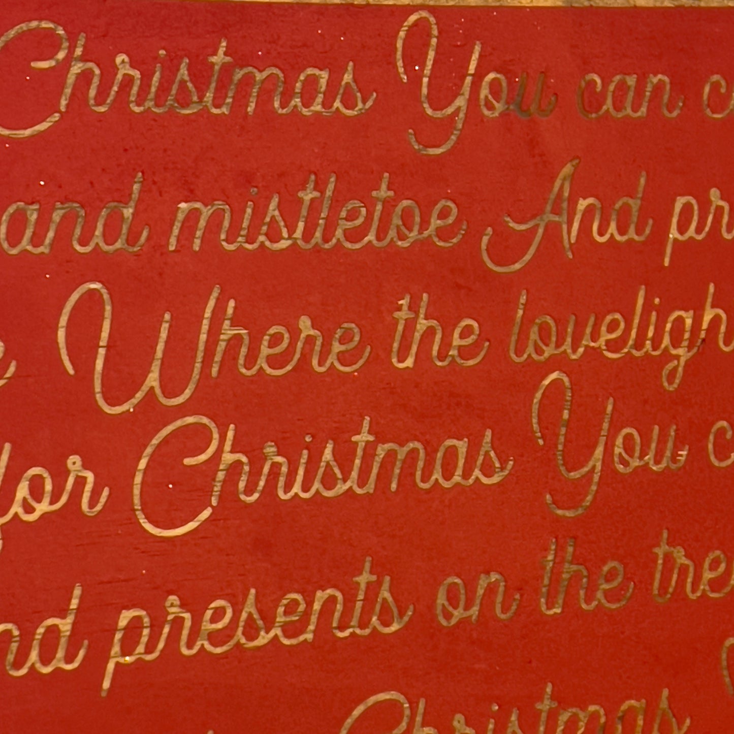 Home For The Holidays With Lyrics - Carolina Sign