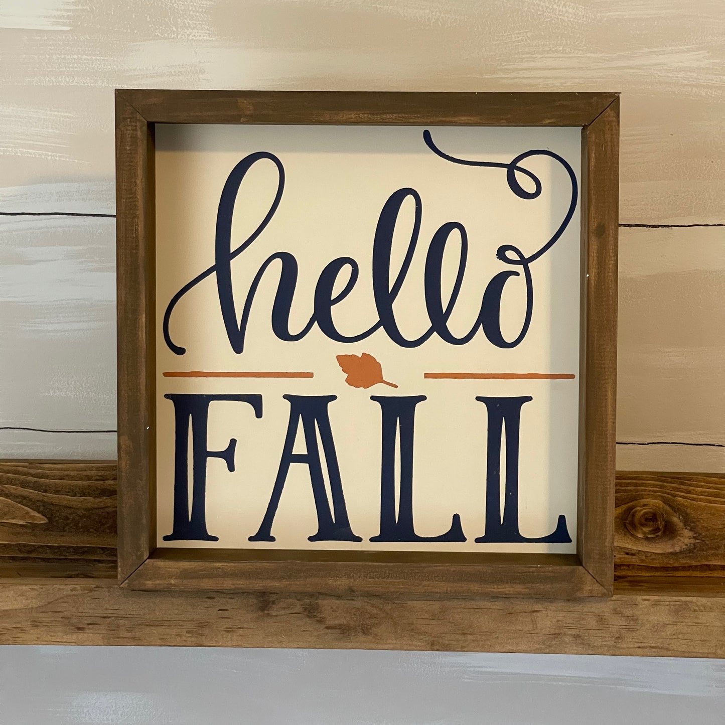 Hello Fall Framed Sign