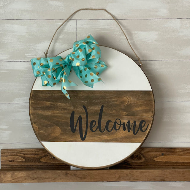 Personalized Round Door Hanger (Single Sided)