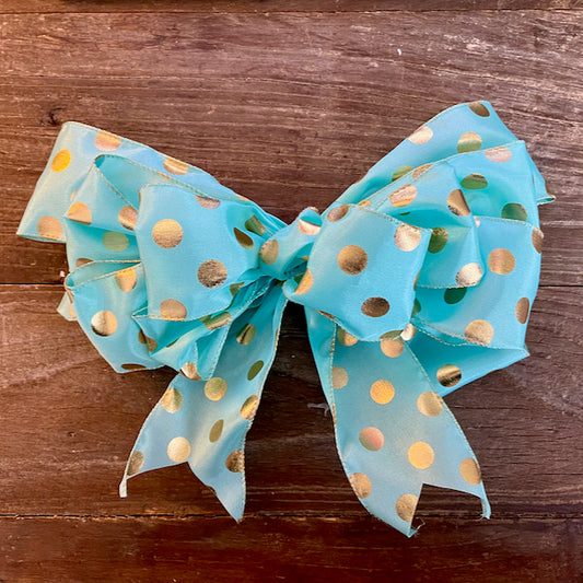 Blue with Gold Bow