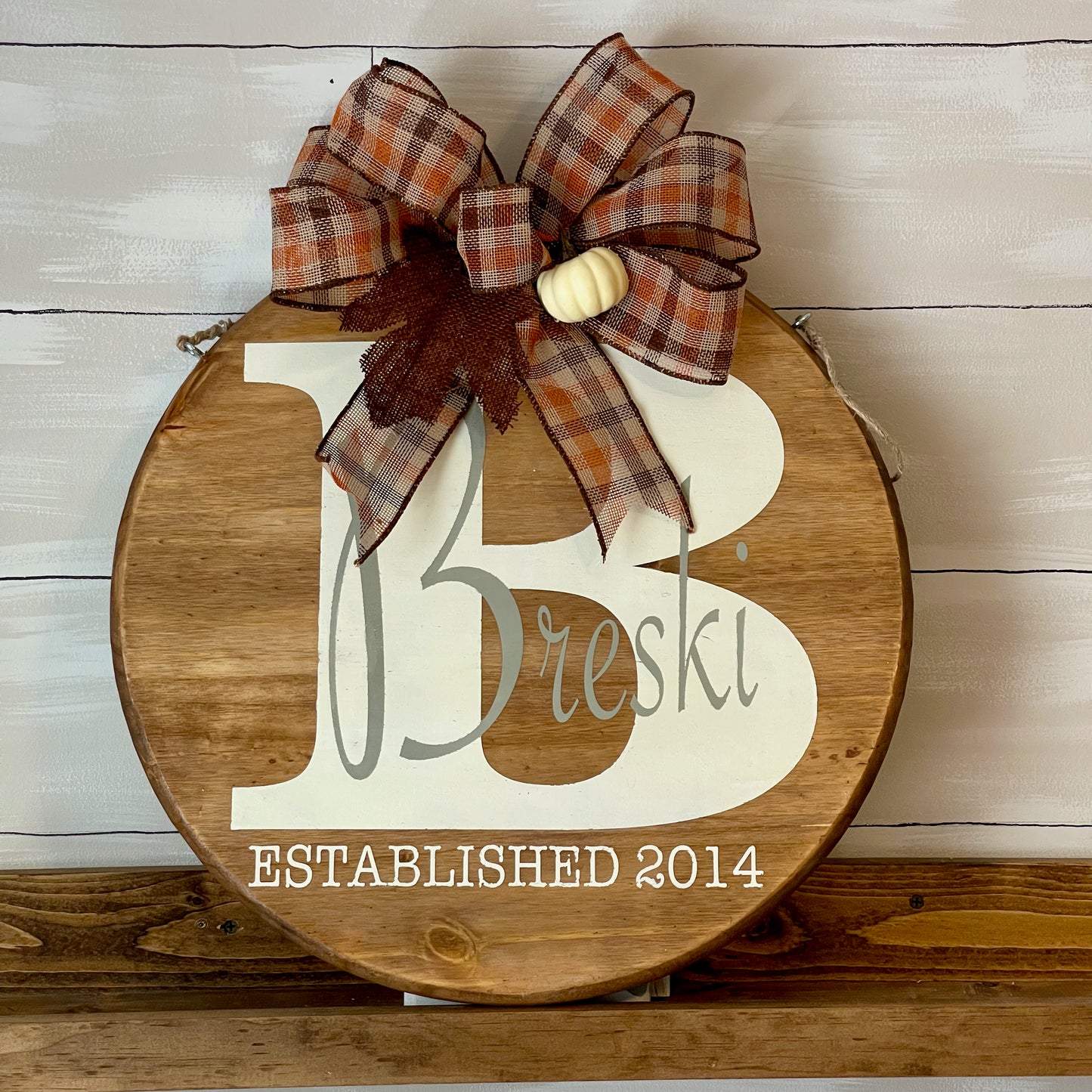 Personalized Round Door Hanger (Double Sided)