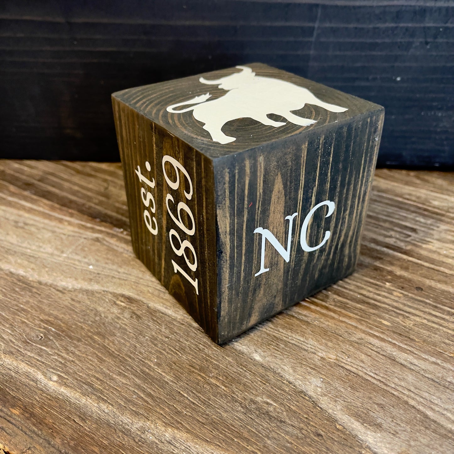 Durham Wooden Cube Decoration