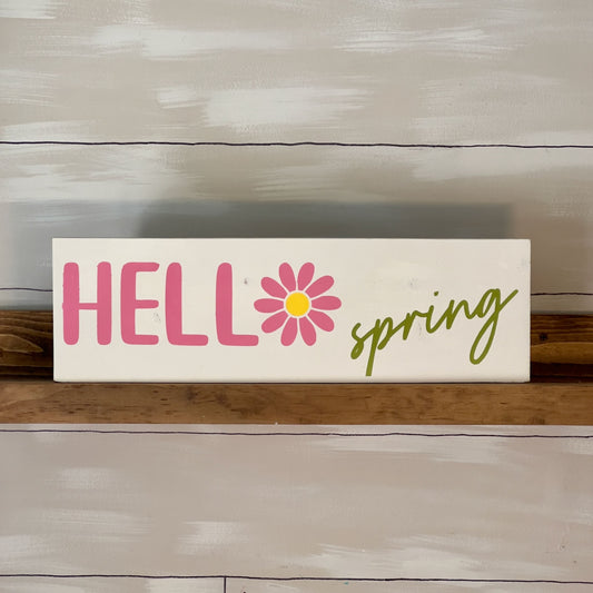 Hello Spring Flower Sign
