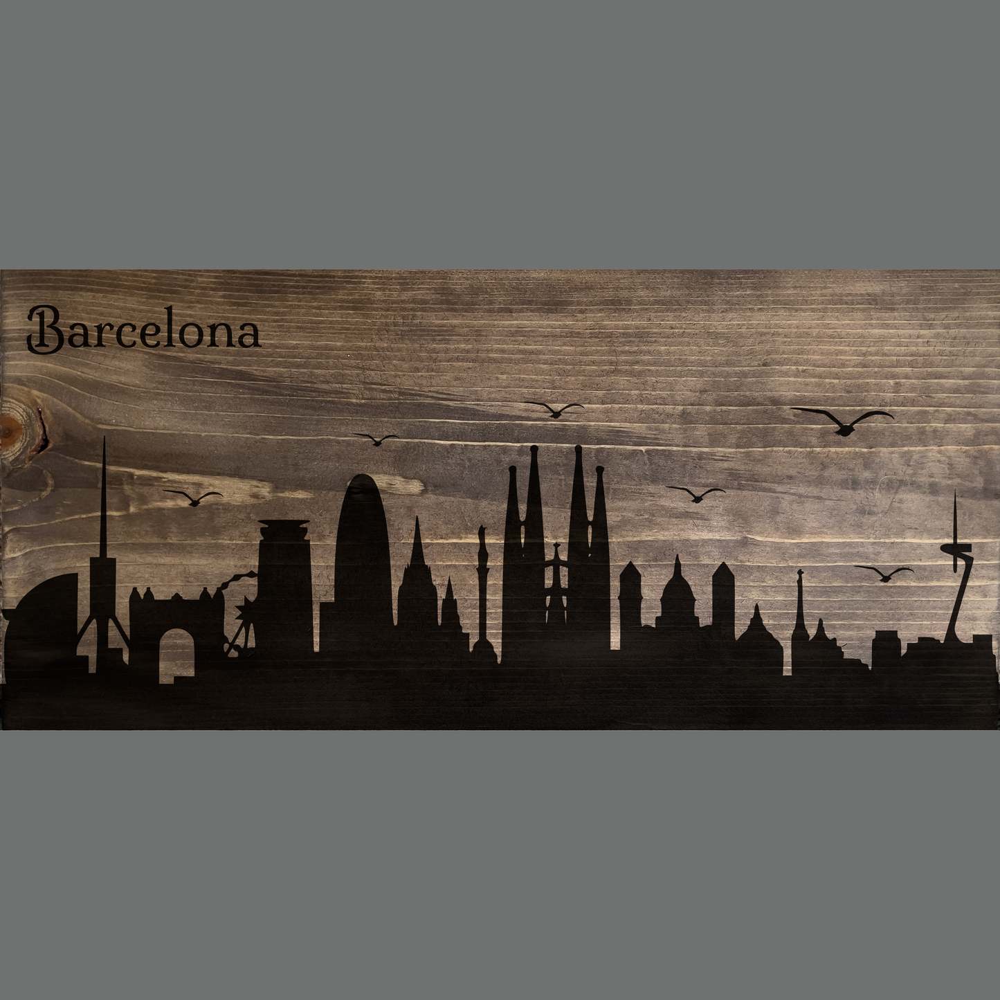 Barcelona Skyline Sign