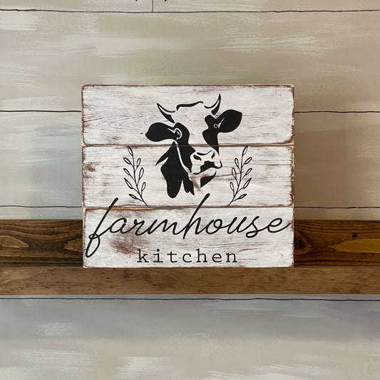 Farmhouse Cow Kitchen Sign