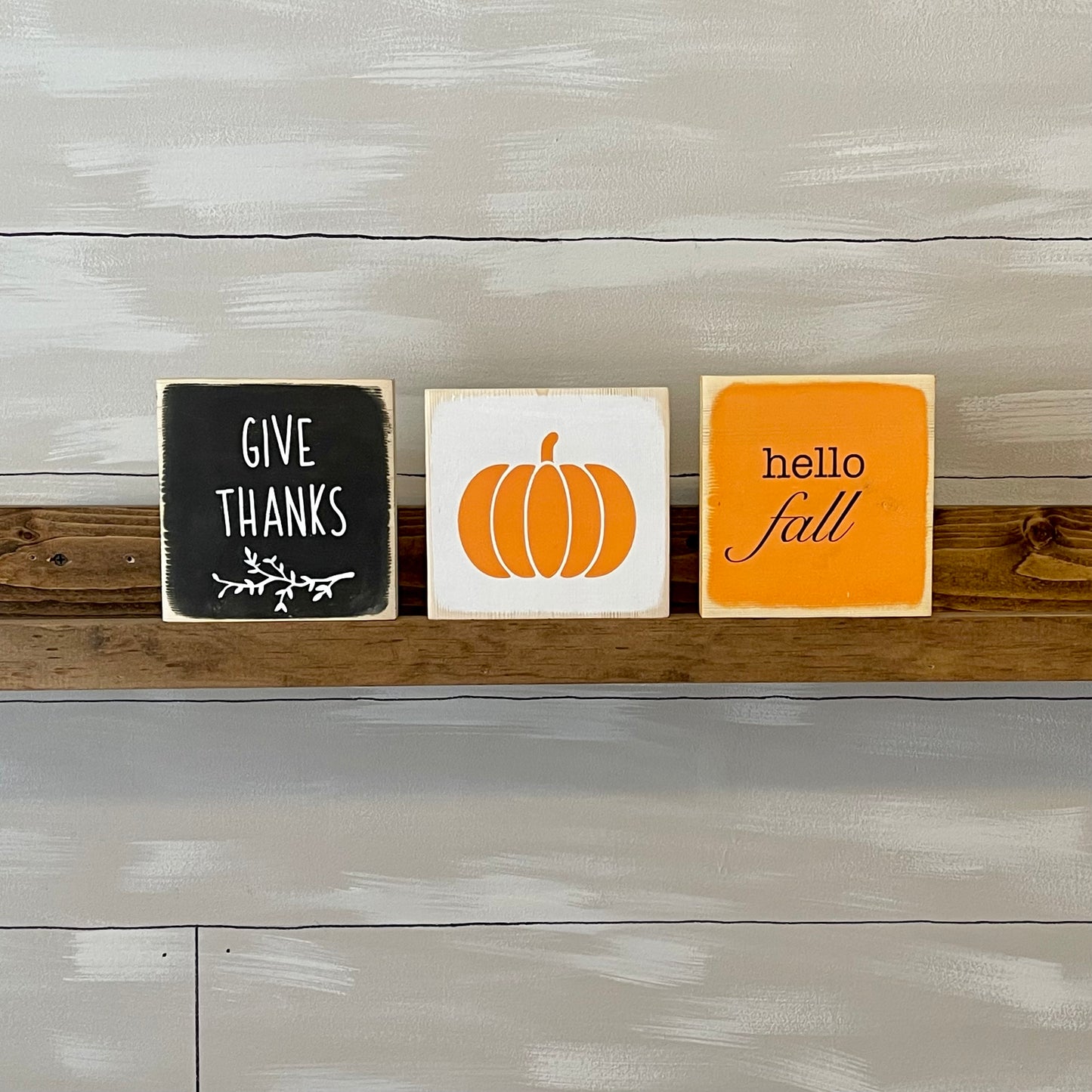 Fall Pumpkin Trio Sign Set