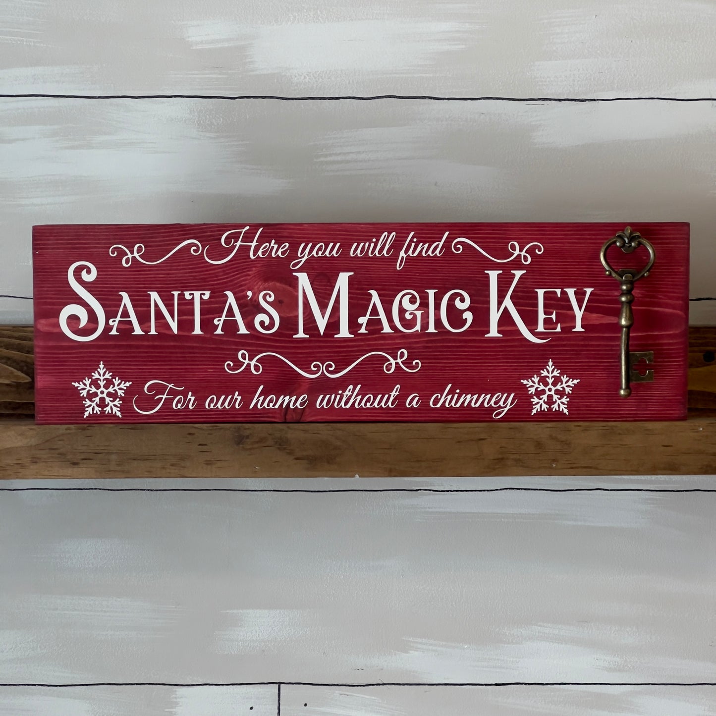 Santa's Magic Key Christmas Sign