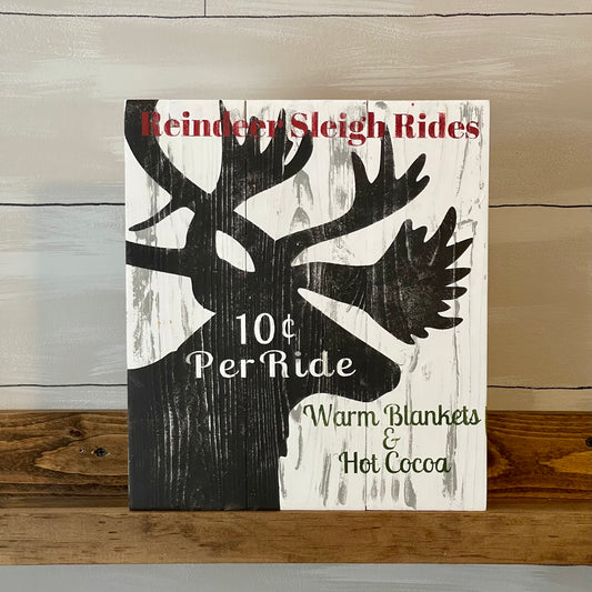 Reindeer Rides Sign