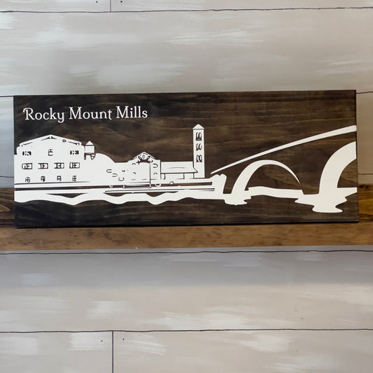 Rocky Mount Mills Skyline Sign